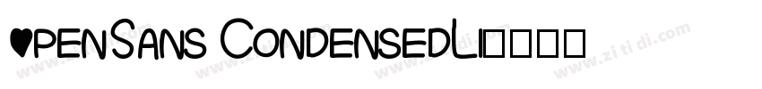 0penSans CondensedLi字体转换